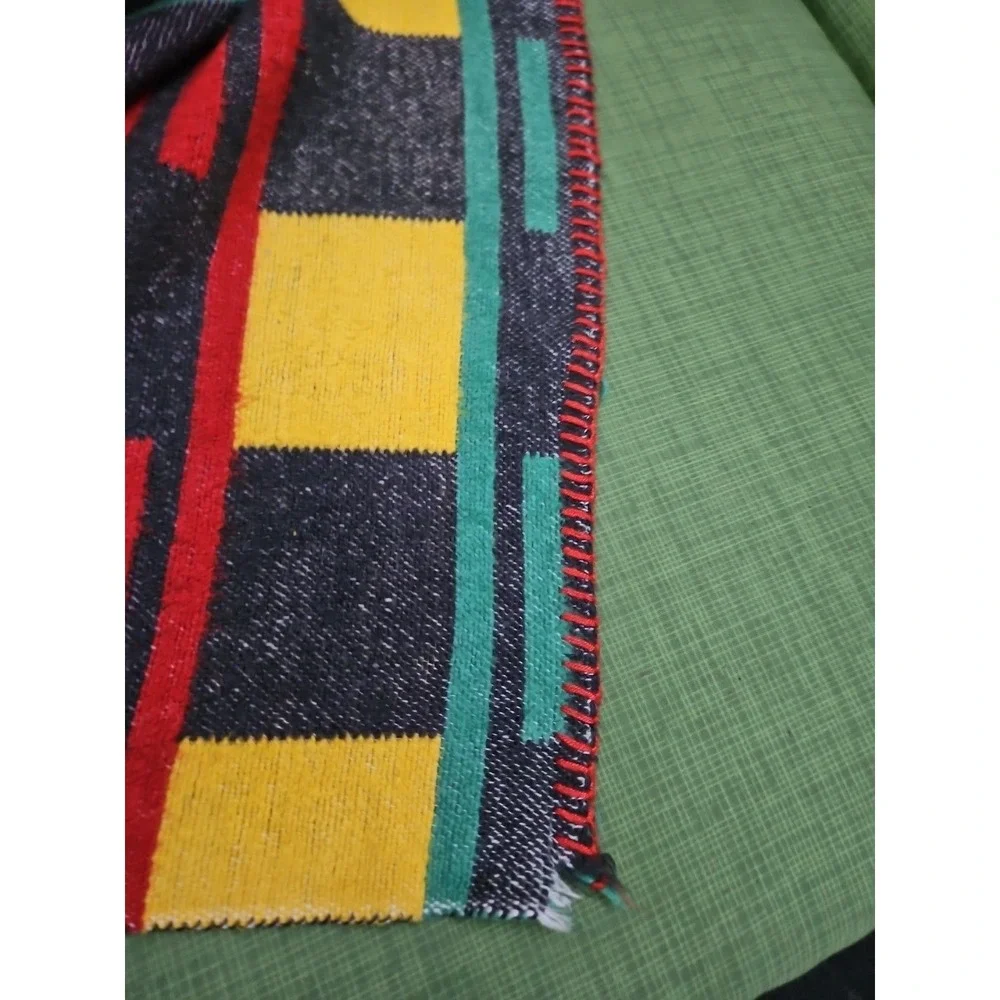 Vintage Camp Blanket Fulani HAND WOVEN Native American ? African‎ Western 72x58